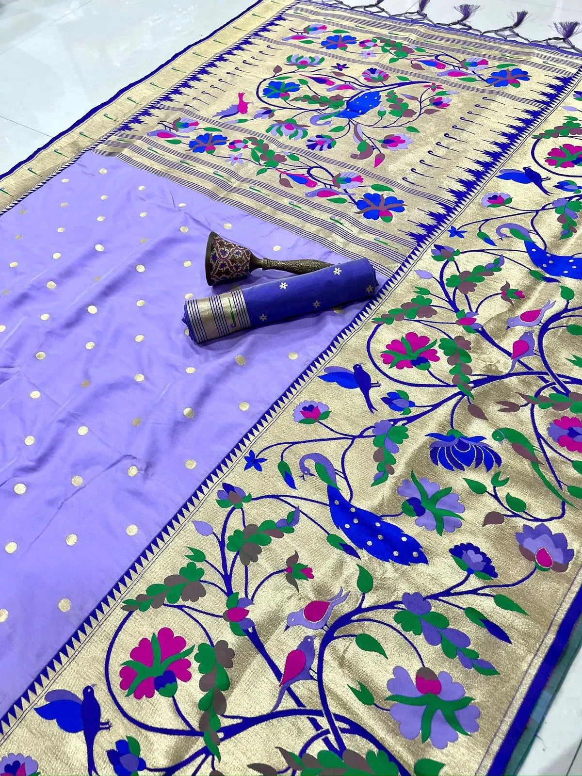 Soft Kanchipuram Tissue Peacock Paithani Silk Saree
