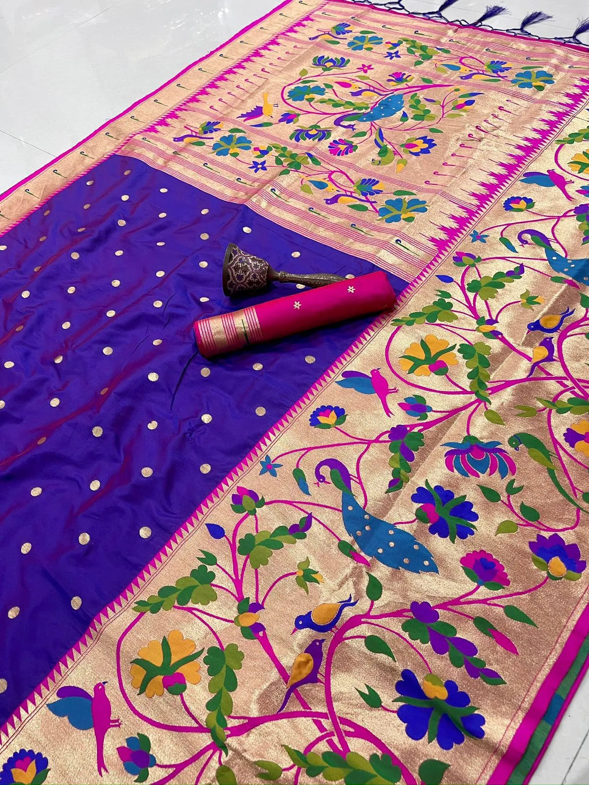 Soft Kanchipuram Tissue Peacock Paithani Silk Saree