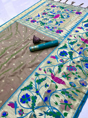 Soft Kanchipuram Tissue Peacock Paithani Silk Saree