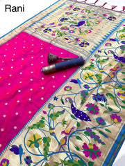 Soft Kanchipuram Tissue Peacock Paithani Silk Saree