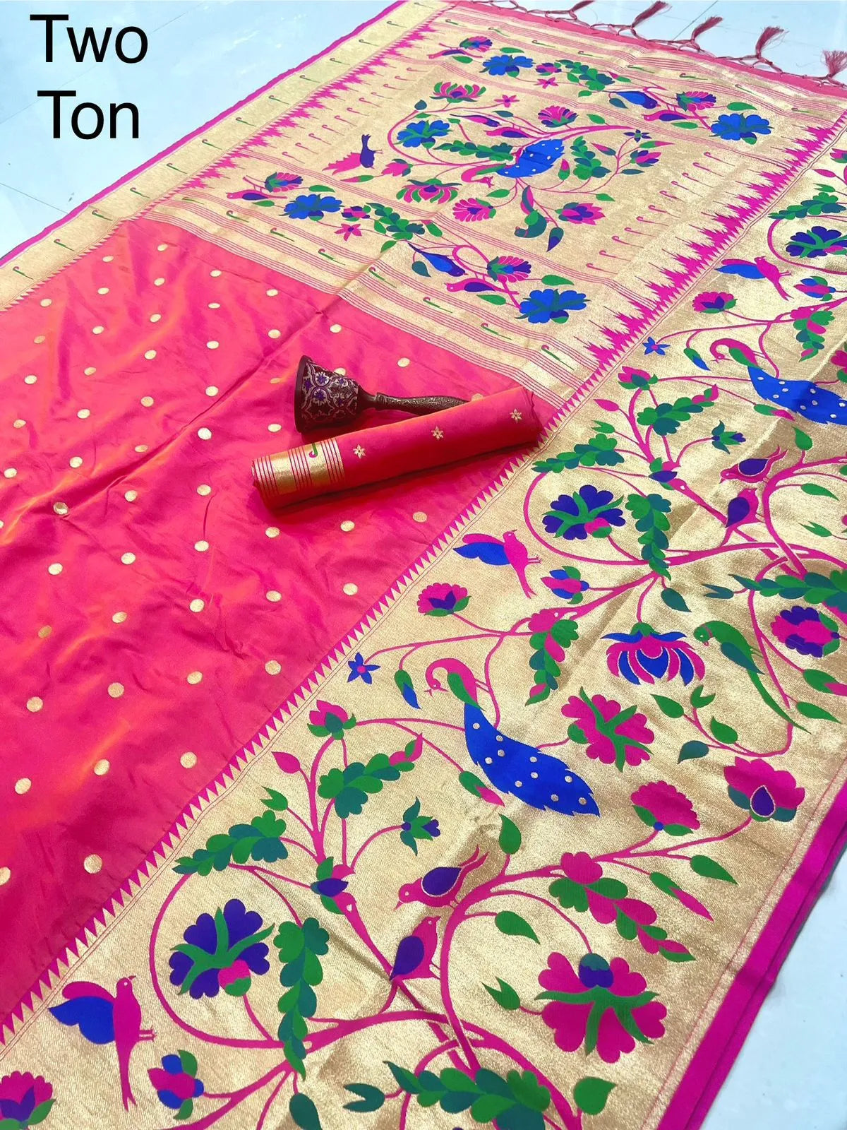 Soft Kanchipuram Tissue Peacock Paithani Silk Saree