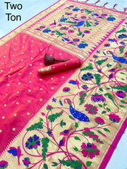 Soft Kanchipuram Tissue Peacock Paithani Silk Saree