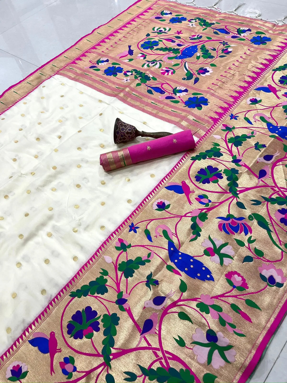 Soft Kanchipuram Tissue Peacock Paithani Silk Saree