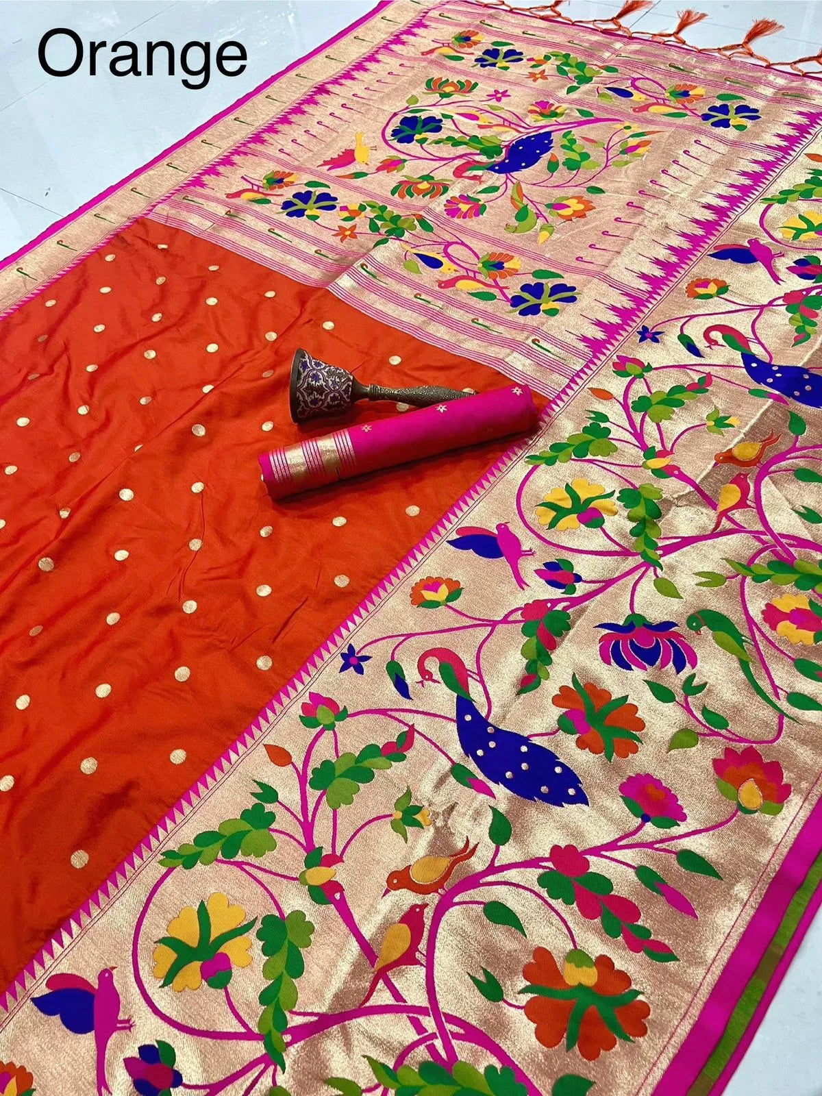 Soft Kanchipuram Tissue Peacock Paithani Silk Saree