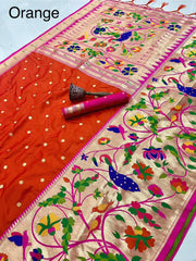 Soft Kanchipuram Tissue Peacock Paithani Silk Saree