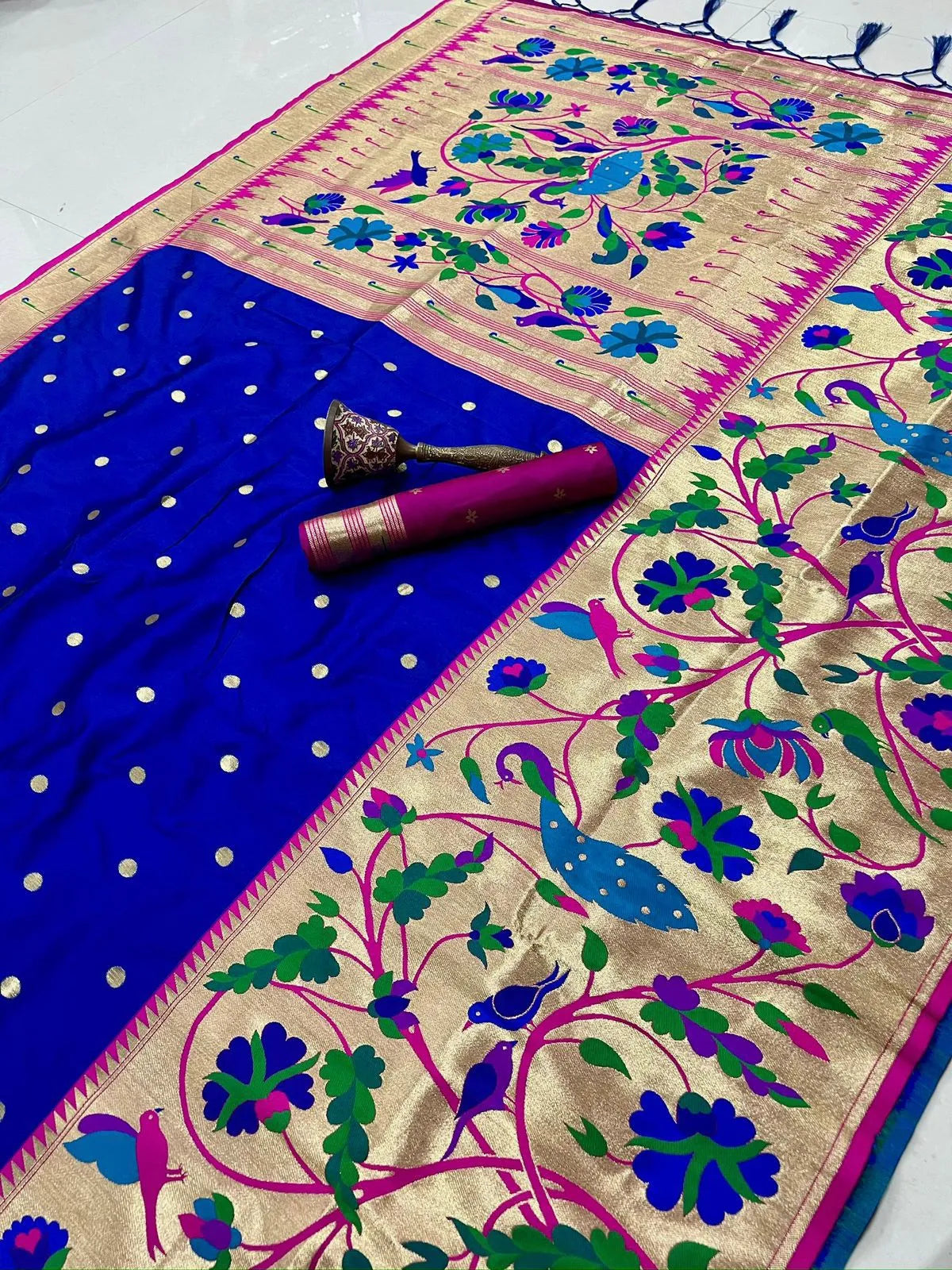 Soft Kanchipuram Tissue Peacock Paithani Silk Saree
