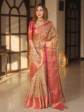 Banarasi Handwoven Embroidery Tissue Saree