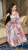 Banarasi Tissue Silk Pastel Pink Saree