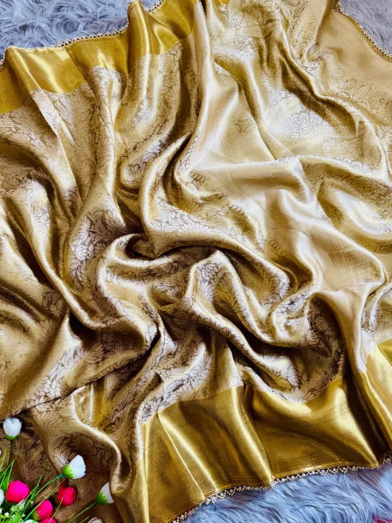 Inspired by Nita ji, Golden Tissue Silk Saree