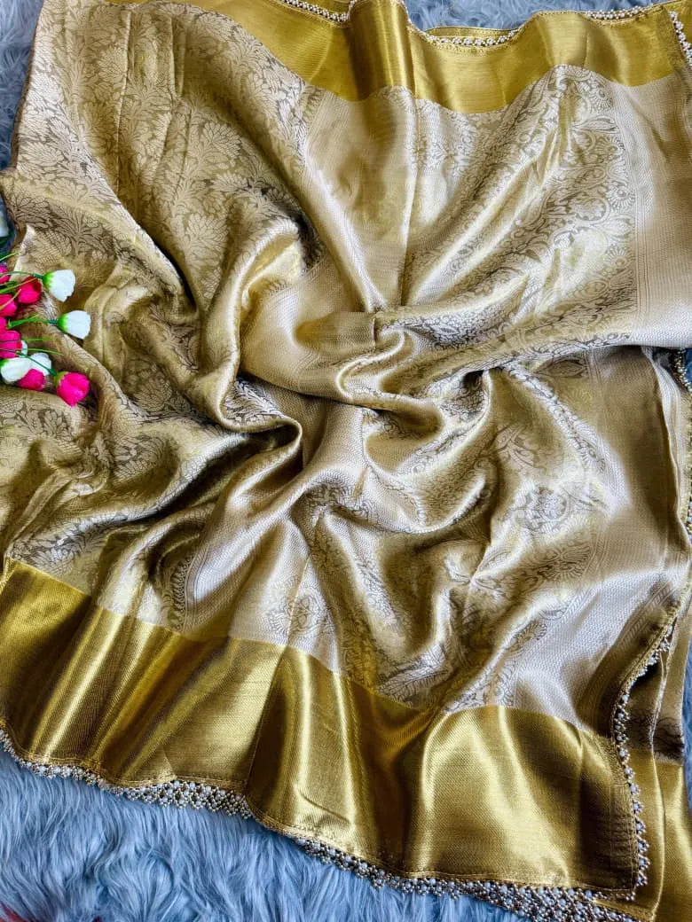 Inspired by Nita ji, Golden Tissue Silk Saree