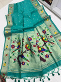 Phoolmala Paithani Soft Khadi Raw Silk Saree