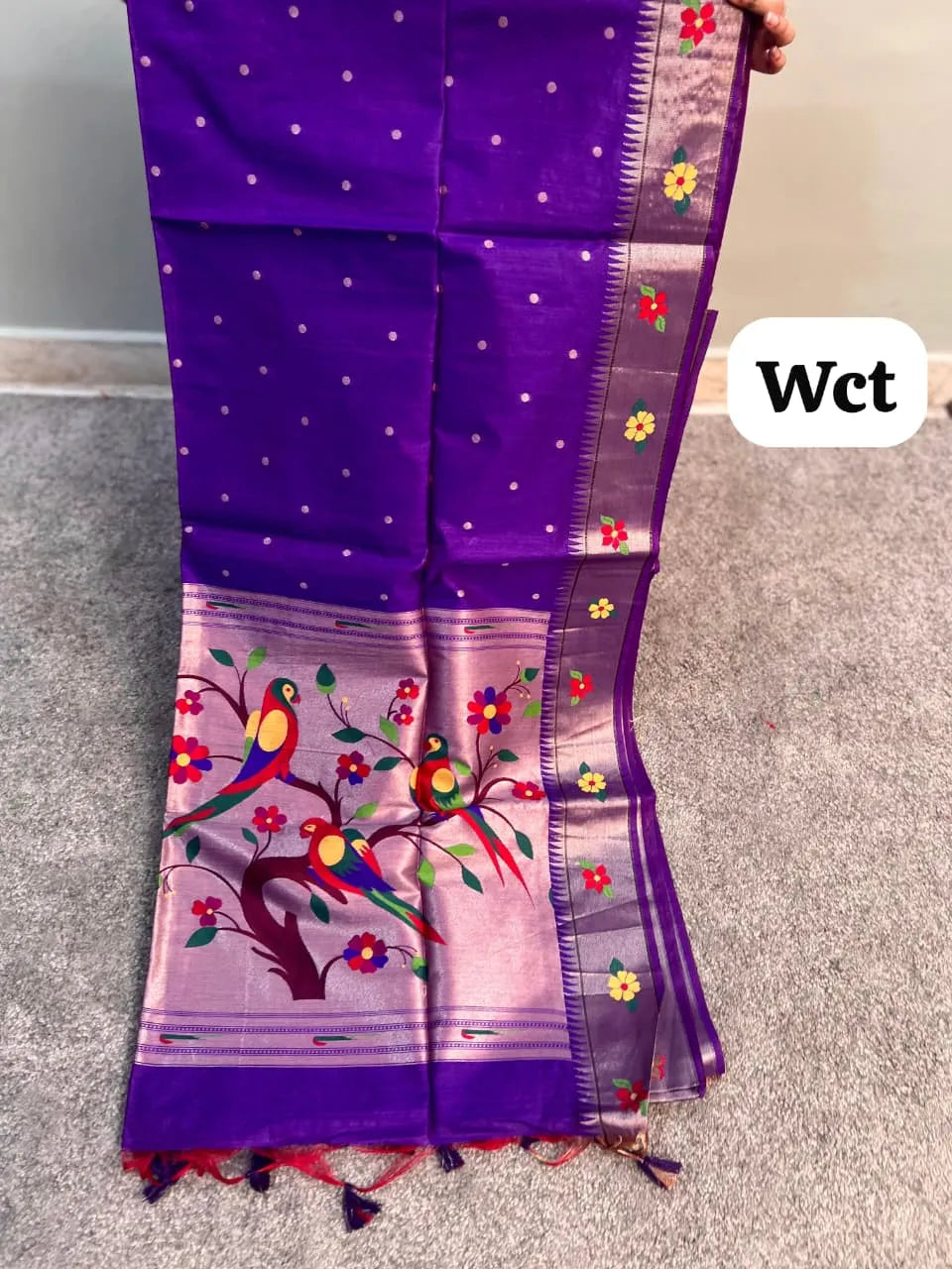 Phoolmala Paithani Soft Khadi Raw Silk Saree