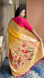 Beautiful Global Triple Muniya Paithani Border Saree