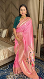 Beautiful Global Triple Muniya Paithani Border Saree