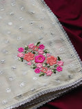 Premium German Chiffon Embroidery Saree
