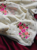 Premium German Chiffon Embroidery Saree