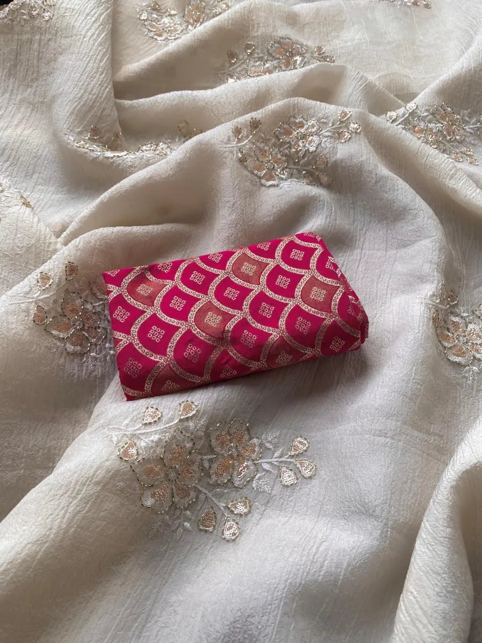 Bember Crush Hand-Embroidered Saree