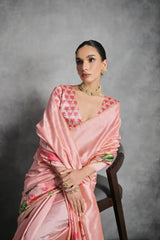 Soft Tussar Silk Beautiful Lotus Printed Saree