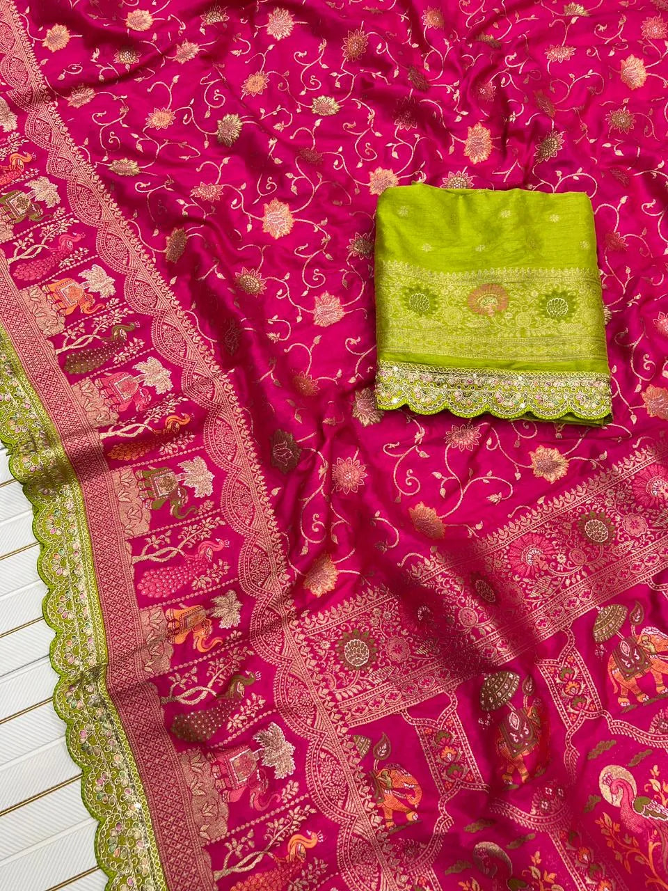 Banarasi Jaal Design Sarees – Festive & Wedding Wear