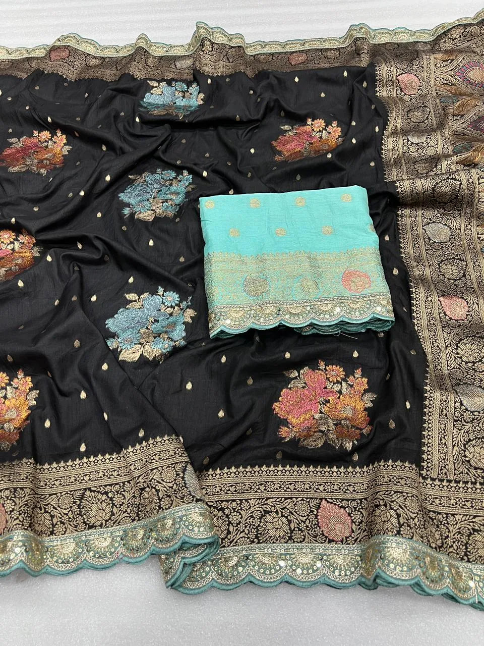 Luxury Banarasi Jaal Design Sarees