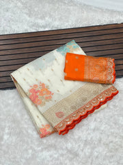 Luxury Banarasi Jaal Design Sarees