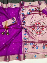 Soft Khadi Raw SIlk Mandap Paithani Saree