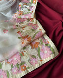 Premium Chiffon Designer Embroidery Saree