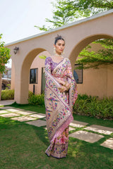 Designer Paithani Patola Sparrow Saree in Banarasi Soft Silk