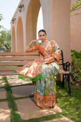 Designer Paithani Patola Sparrow Saree in Banarasi Soft Silk