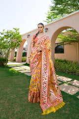 Designer Paithani Patola Sparrow Saree in Banarasi Soft Silk