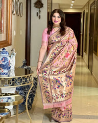 Designer Paithani Patola Sparrow Saree in Banarasi Soft Silk