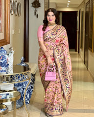 Designer Paithani Patola Sparrow Saree in Banarasi Soft Silk