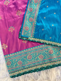 Premium Banarasi Intricate Color Saree with Lace