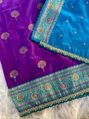 Premium Banarasi Intricate Color Saree with Lace