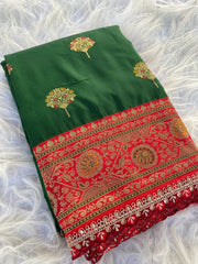 Premium Banarasi Intricate Color Saree with Lace
