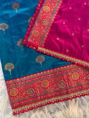 Premium Banarasi Intricate Color Saree with Lace