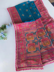 Premium Banarasi Intricate Color Saree with Lace