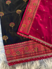 Premium Banarasi Intricate Color Saree with Lace