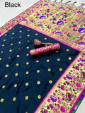Pure Kanchipuram Paithani Silk Meenakari Saree