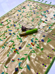 Pure Soft Kanchivaram Brocket Paithani Silk Saree