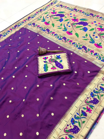 Pure Soft Kanchivaram Paithani Silk Saree