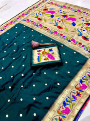 Pure Soft Kanchivaram Paithani Silk Saree