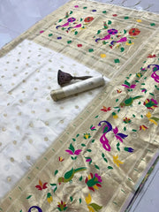 Soft Silk Broad Border Kanchivaram Paithani Saree