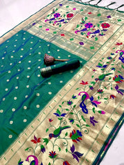 Soft Silk Broad Border Kanchivaram Paithani Saree