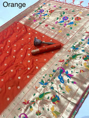 Soft Silk Broad Border Kanchivaram Paithani Saree