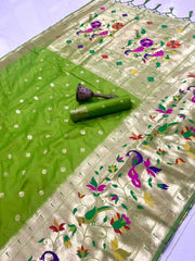 Soft Silk Broad Border Kanchivaram Paithani Saree