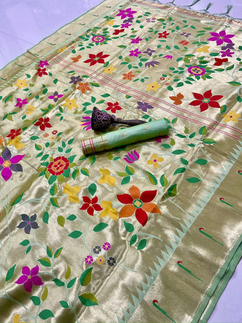 Soft Silk Brocket Kanchivaram Paithani Saree