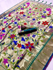 Soft Silk Brocket Kanchivaram Paithani Saree