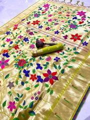 Soft Silk Brocket Kanchivaram Paithani Saree