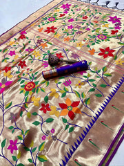 Soft Silk Brocket Kanchivaram Paithani Saree